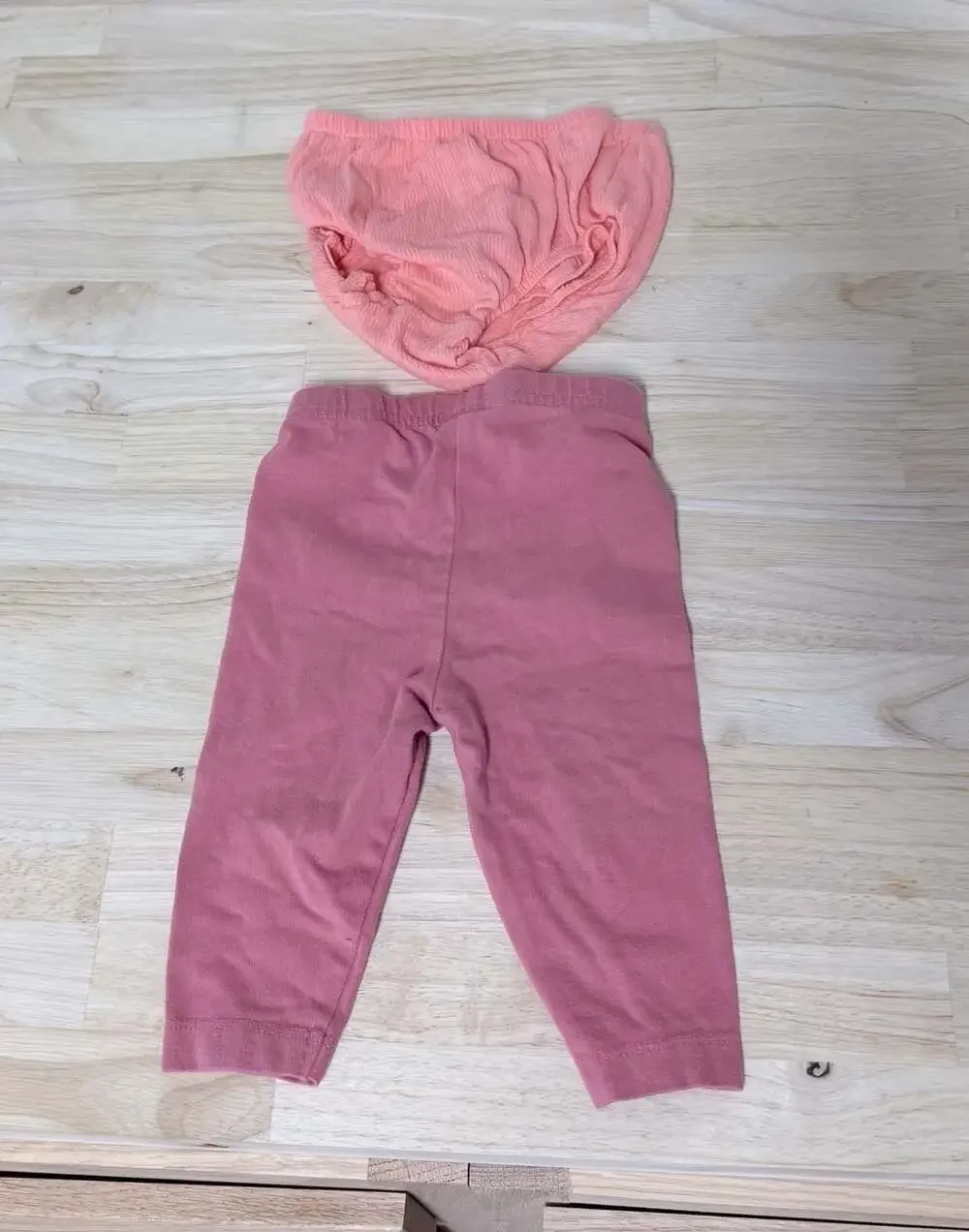 Baby Girl 2-Piece Pink Pant and Ruffle Bloomers Set Size 6M